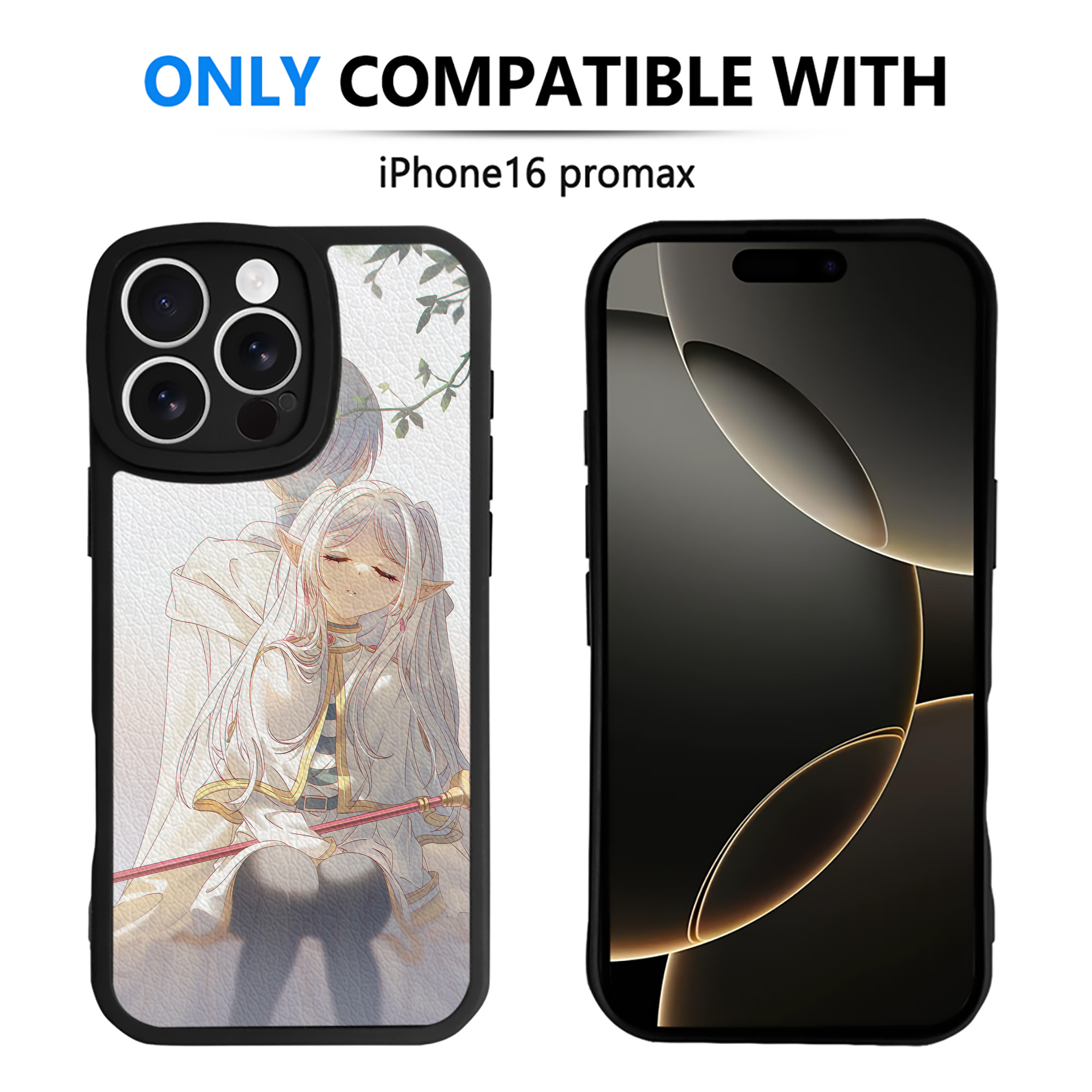 （画像用） 葬送のフリーレン Frieren 【iPhone 16シリーズ対応】シリコンスマホケース（レザー調） 材質：シリコン